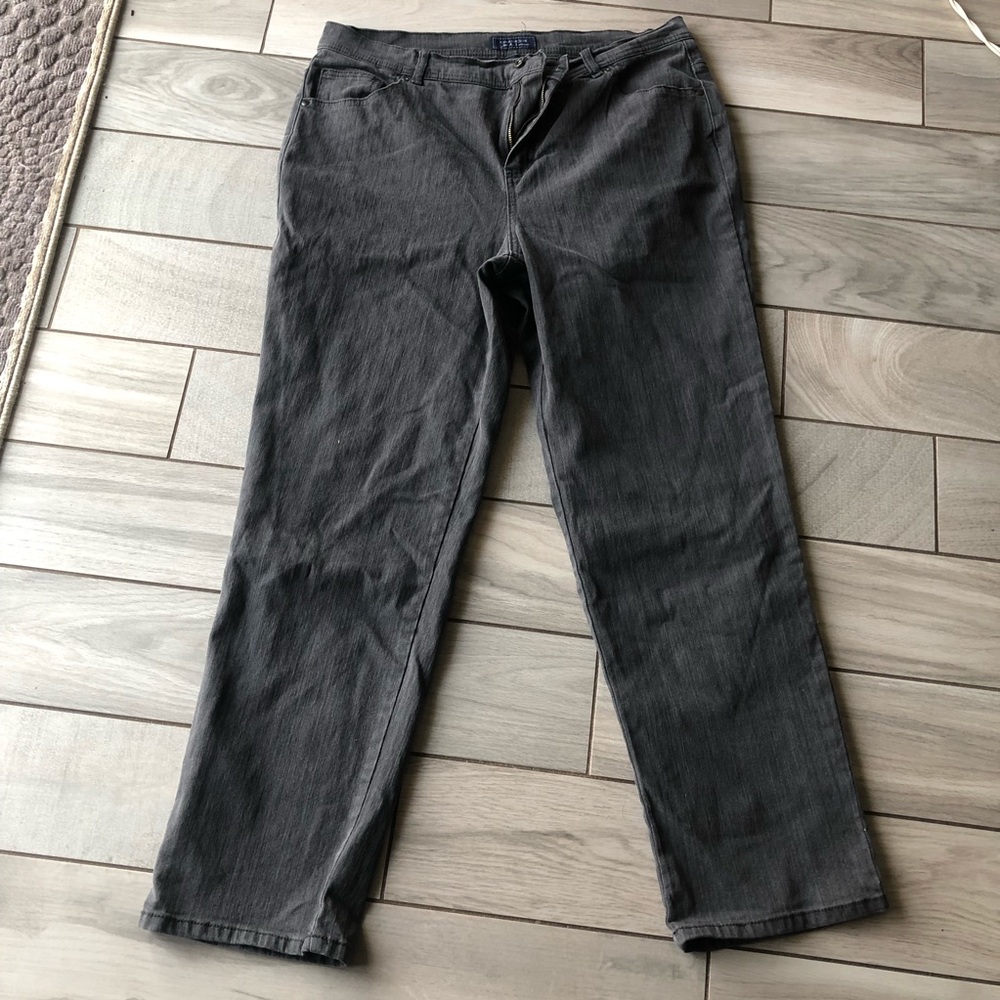Charter club women's classic straight grey jeans 14w